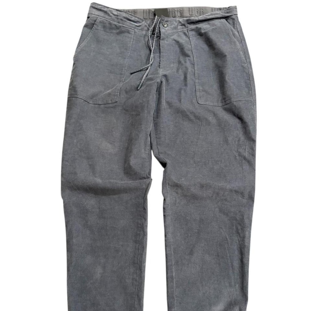 UGG Corduroy Men's Jogger Pants XL 41x31 Charcoal Elastic Waist